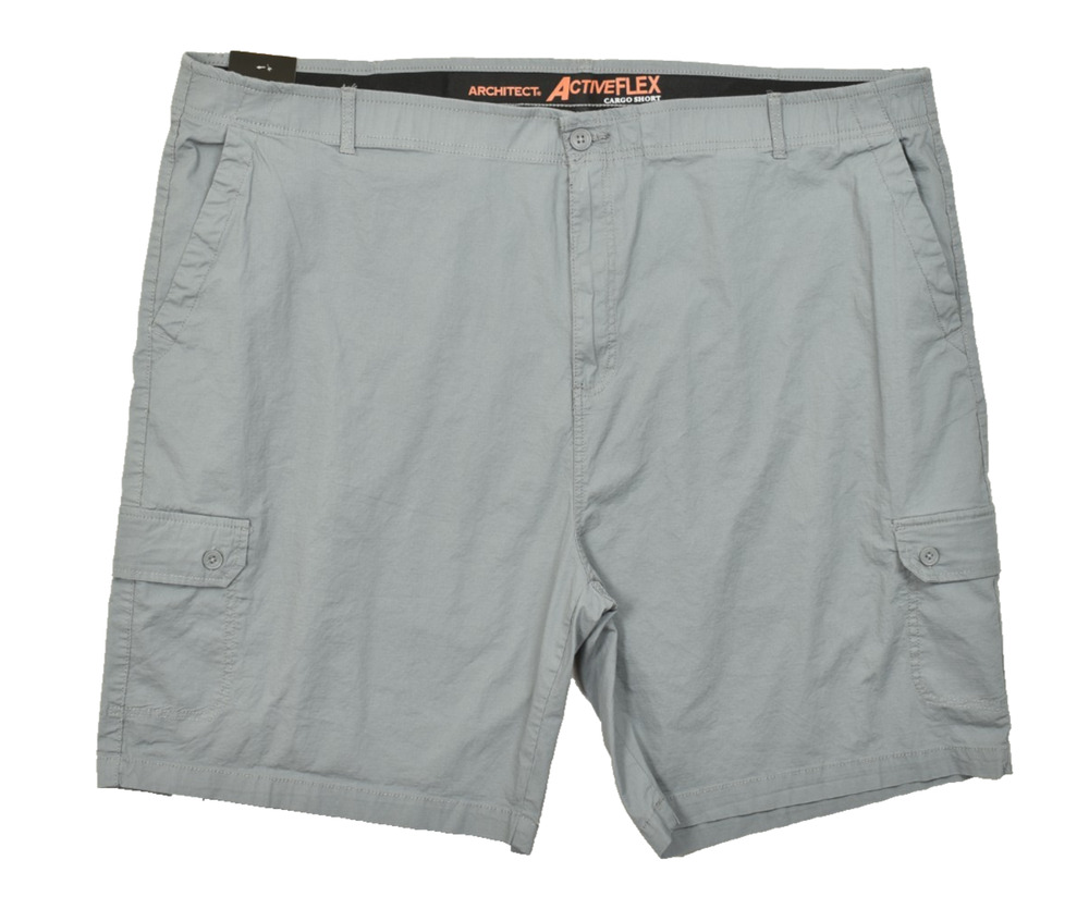 Architect Active Flex Men's Cargo Shorts Gray Size 50 Stretch 10 Inch Inseam NWT